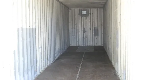 Interior of a Connex Self Storage shipping container unit
